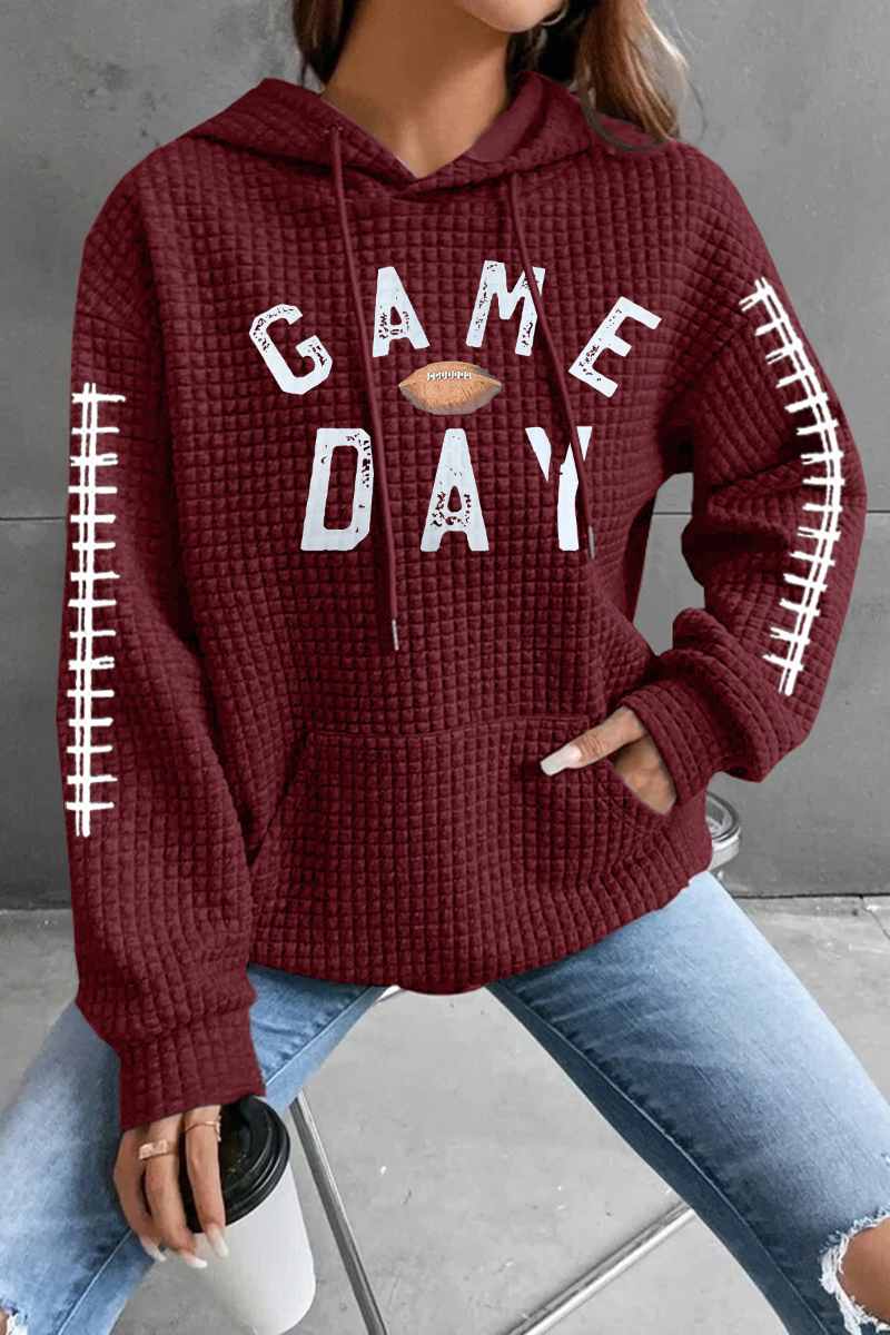 CWOHOL0607_AUTUMN HOODED LONG-SLEEVED MONOGRAMMED TOP: WINE / (XL) 1