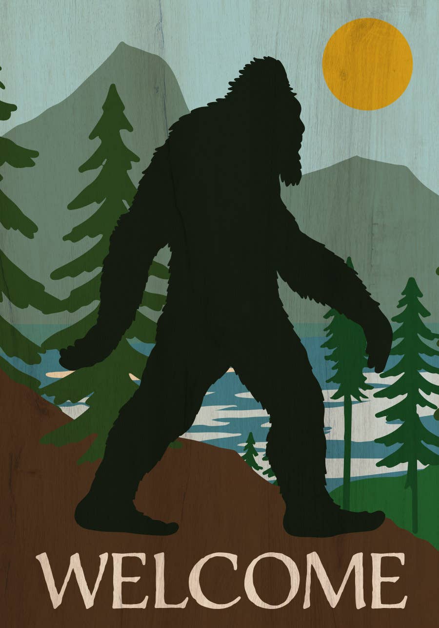 Bigfoot Welcome Garden Flag