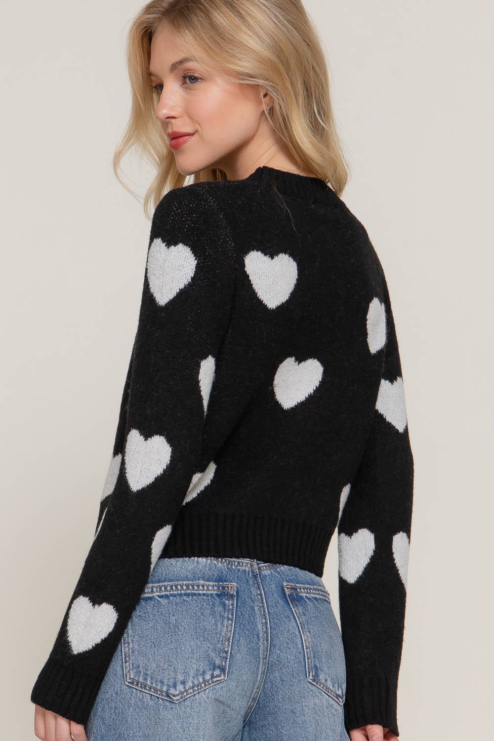 Black & White Heart Sweater