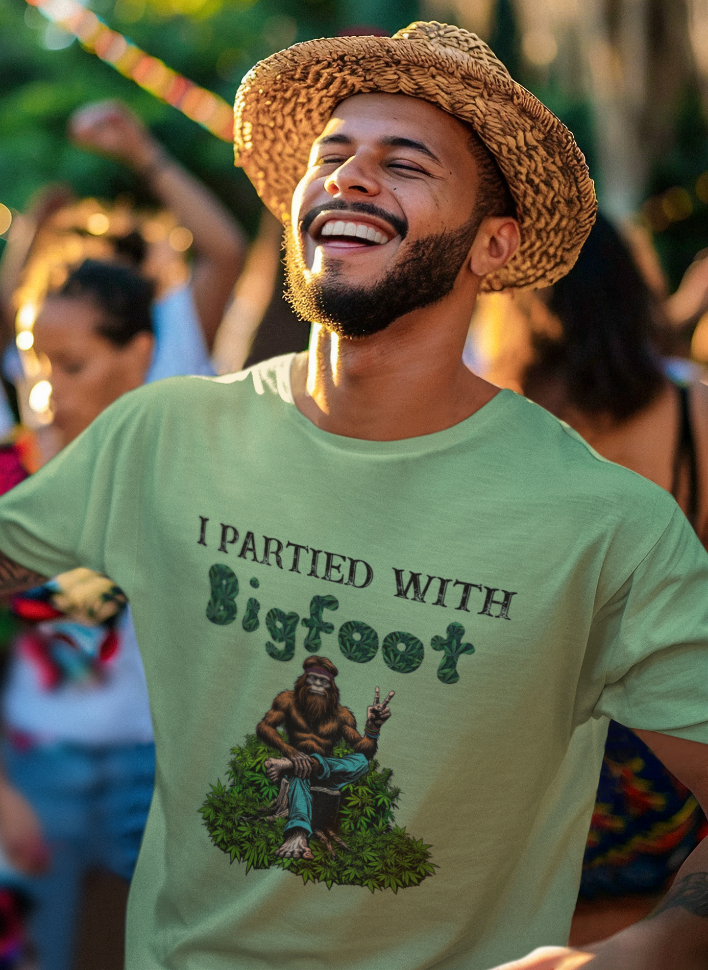 I partied with Bigfoot (kiwi green) - customizable : Med