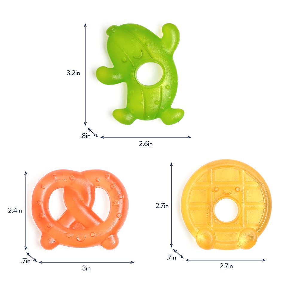 *NEW OPTION* Cutie Coolers™ Water Filled Teethers (3-pack): Silly Foods