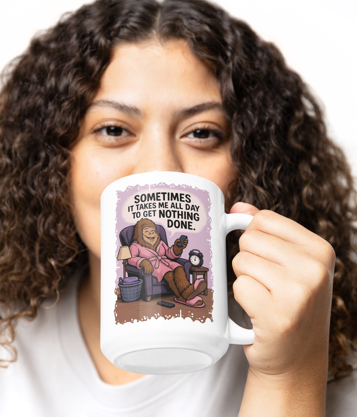 Bigfoot relaxing and getting nothing done 15oz mug