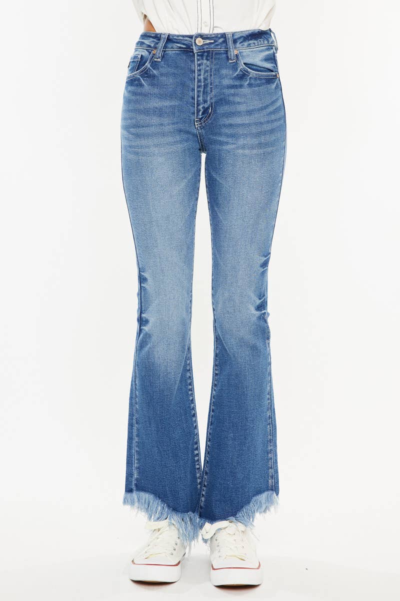 OPEN PACK HIGH RISE BOOTCUT JEANS-KC70048M: MEDIUM / 13/30