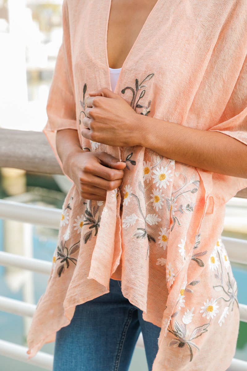 Get NOW! Bestselling Spring Daisy Woven Kimono 🌼: Sage
