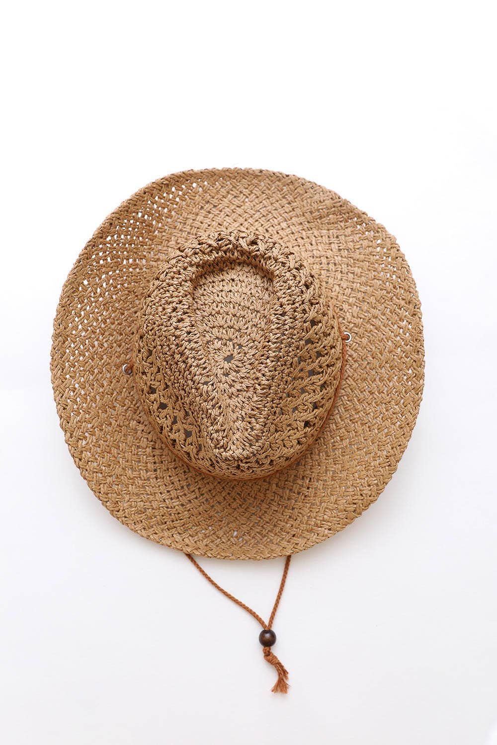 Stylish Bohemian Western Hat – Basketweave Cowboy 🏜️: Beige