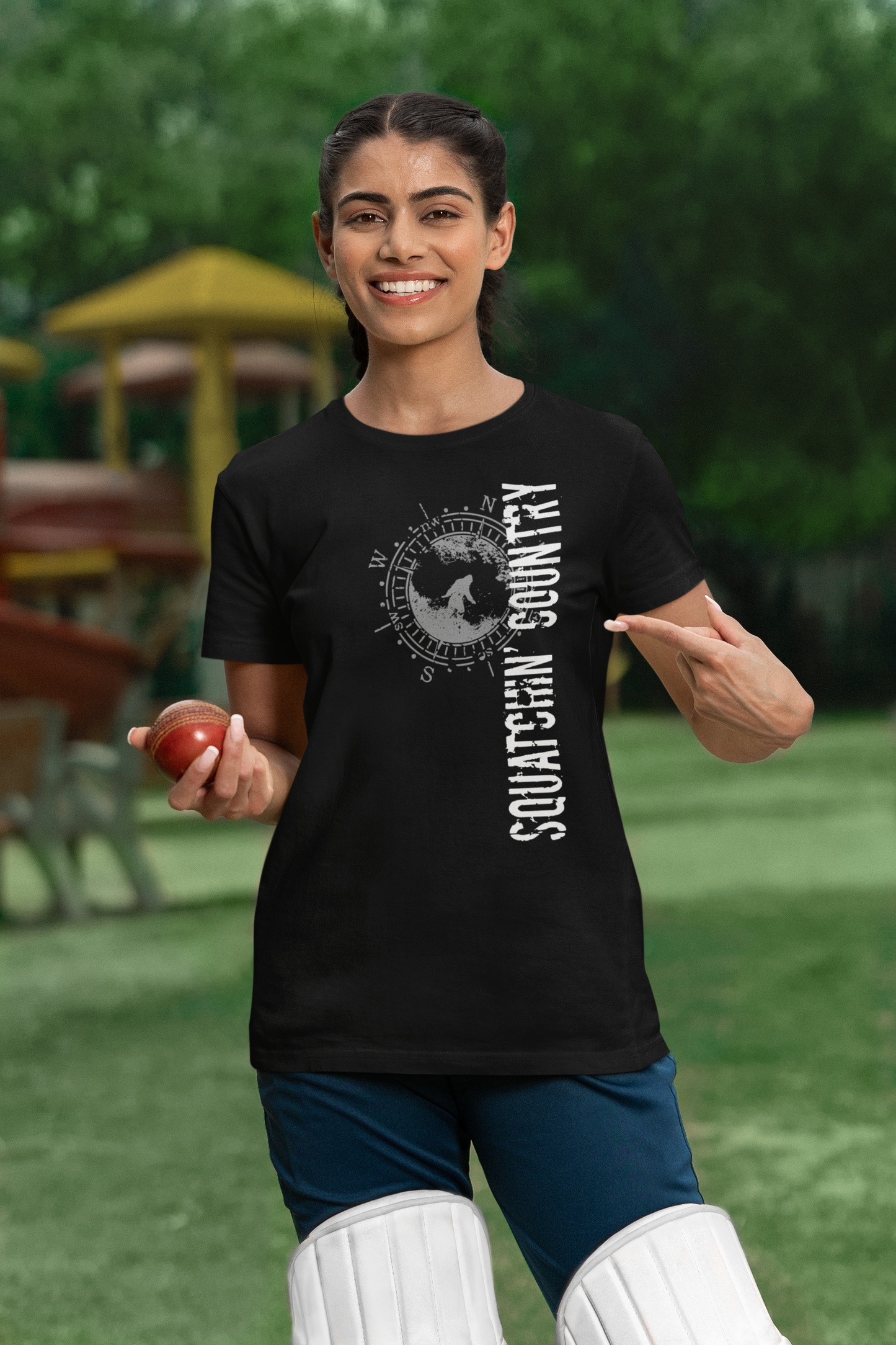 Squatchin' Country designer shirt: Navy / Sm