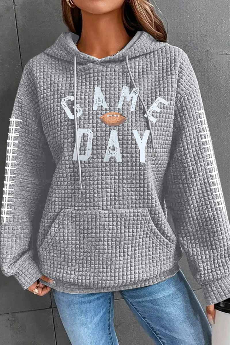 CWOHOL0607_AUTUMN HOODED LONG-SLEEVED MONOGRAMMED TOP: WINE / (L) 1