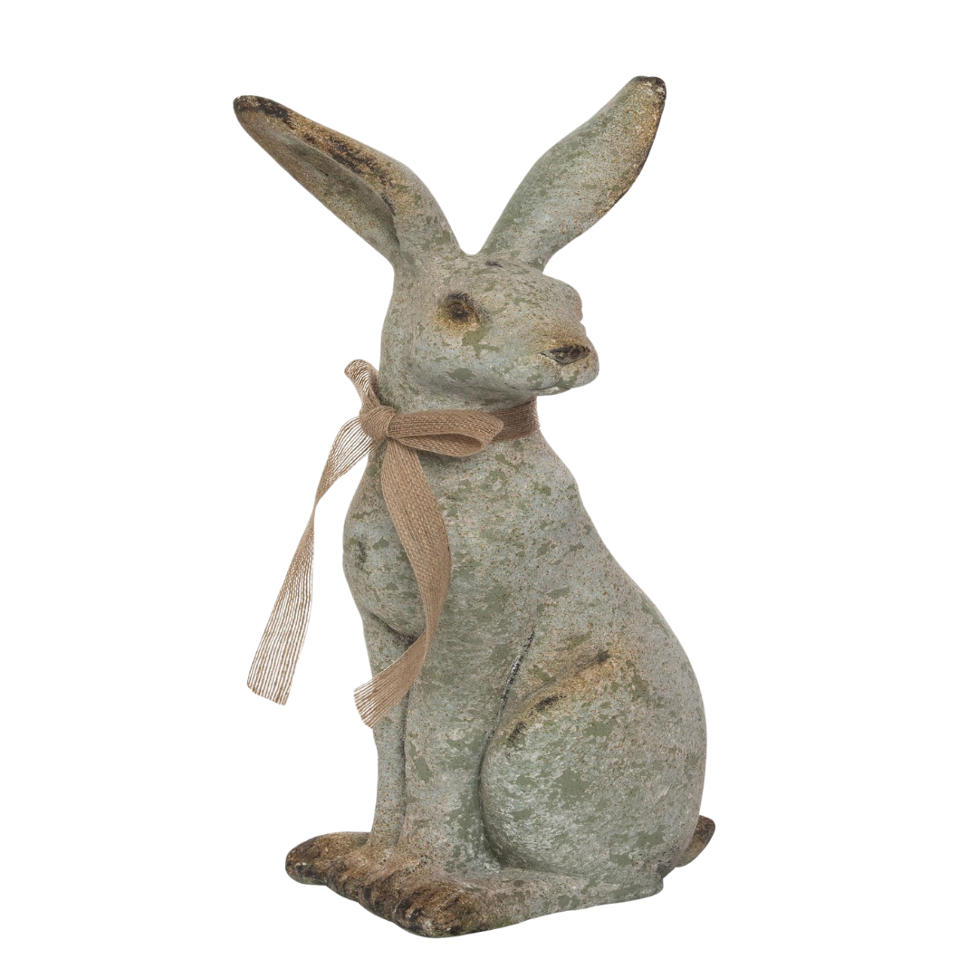 Transpac Lg Mgo Sitting Rustic Garden Bunny Easter Décor