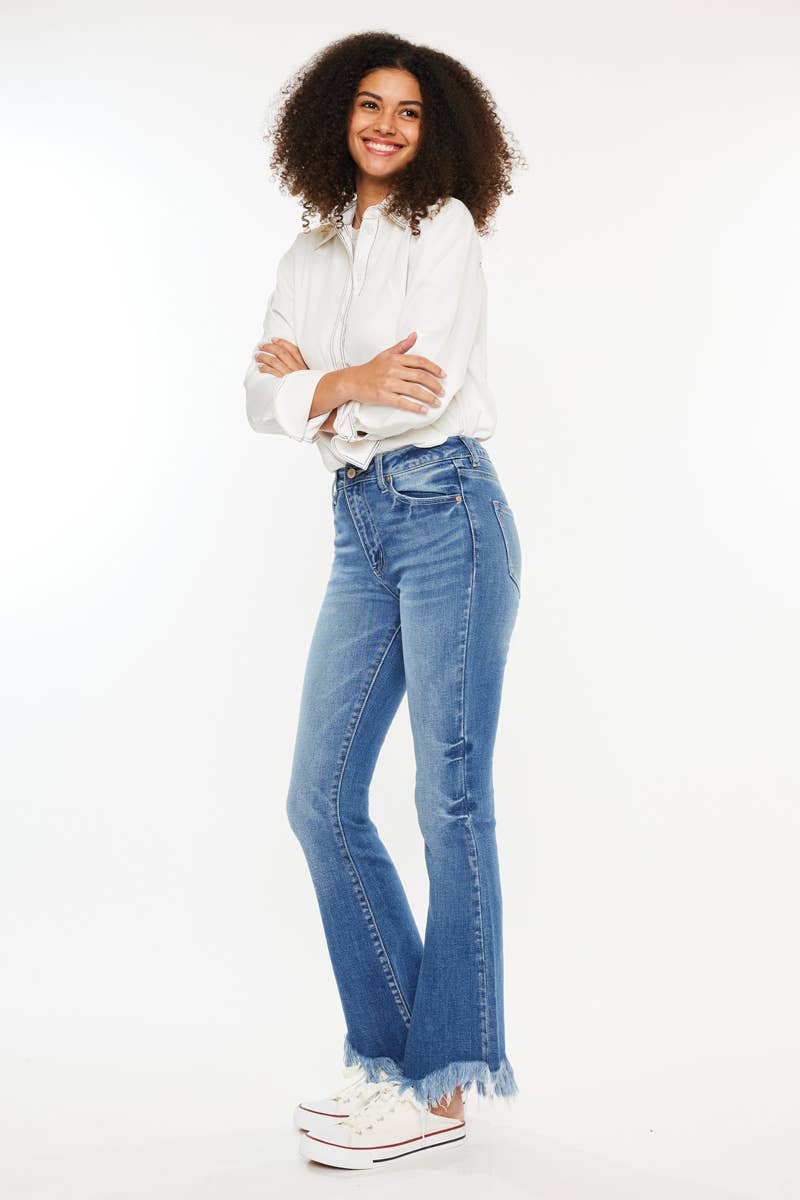 OPEN PACK HIGH RISE BOOTCUT JEANS-KC70048M: MEDIUM / 13/30