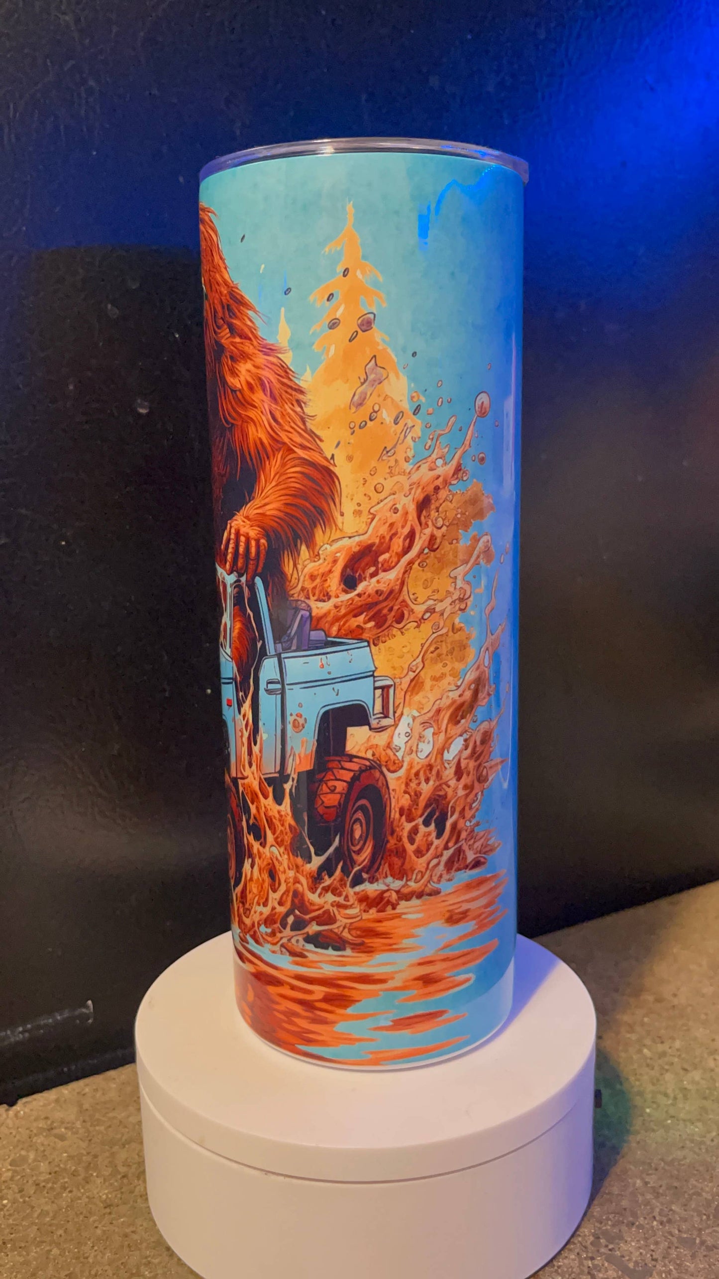 Bigfoot 4x4 mudding tumbler 20 oz stainless steel w/straw