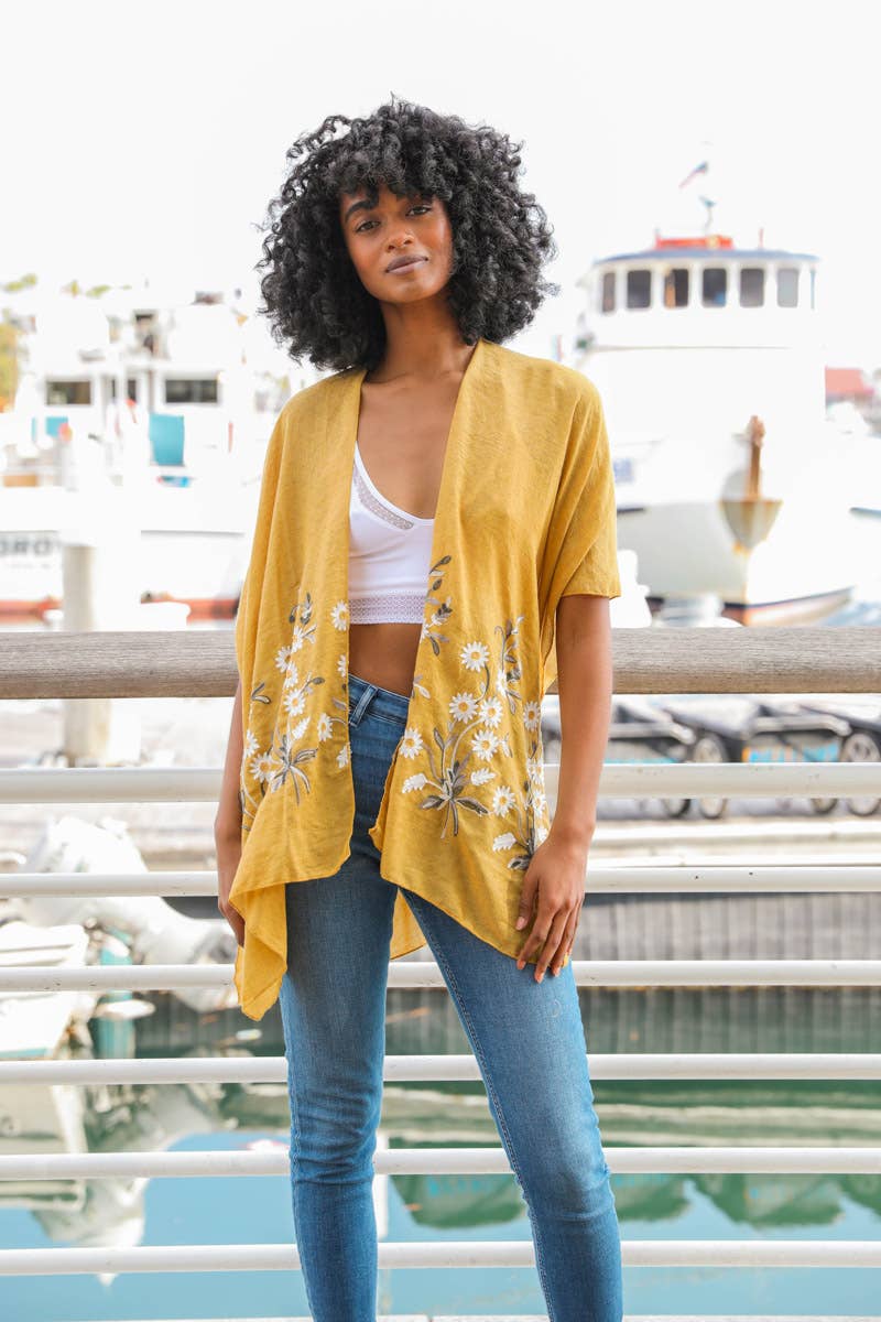 Get NOW! Bestselling Spring Daisy Woven Kimono 🌼: Sage