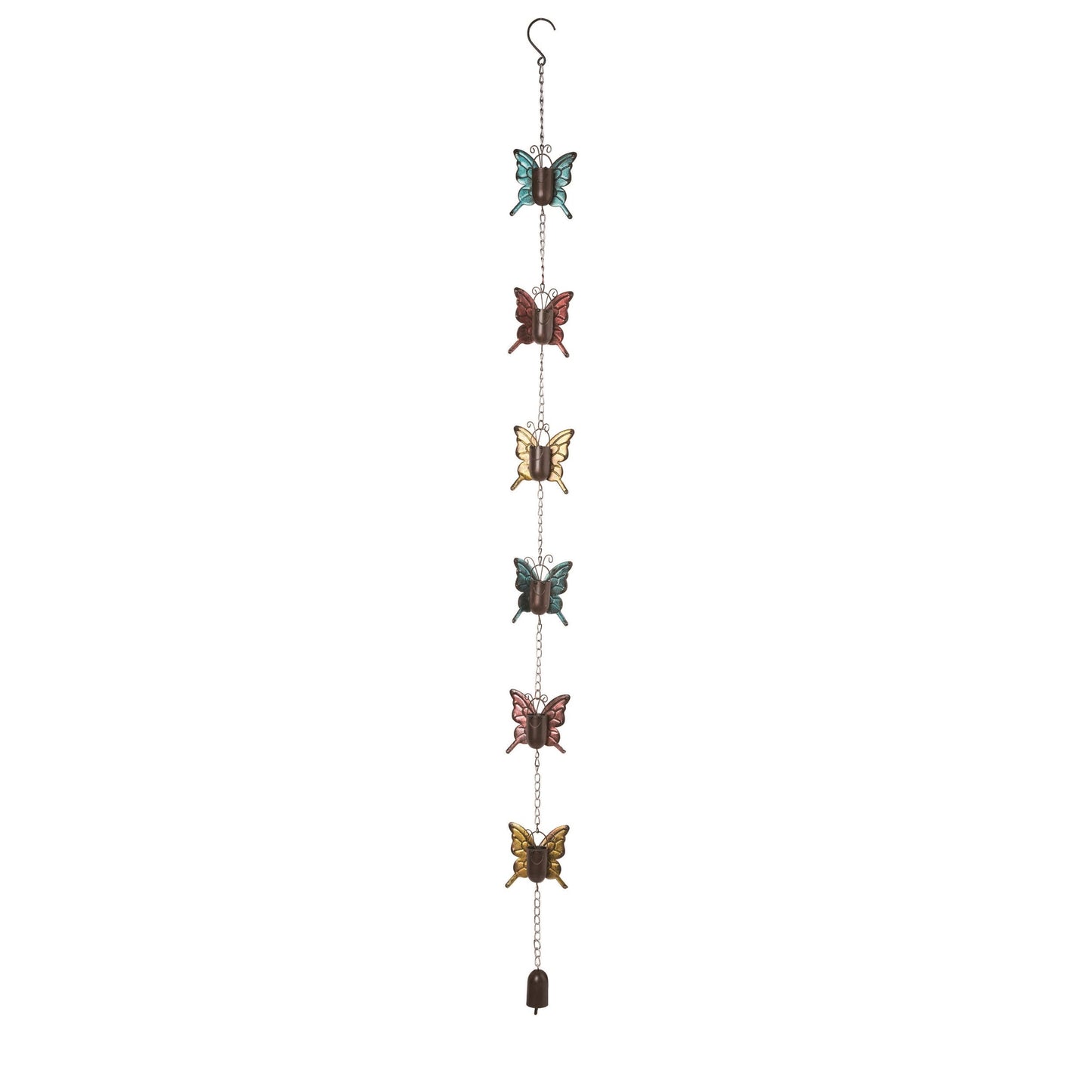 SALE Metal 55" Multicolor Spring Butterfly Rain Chain