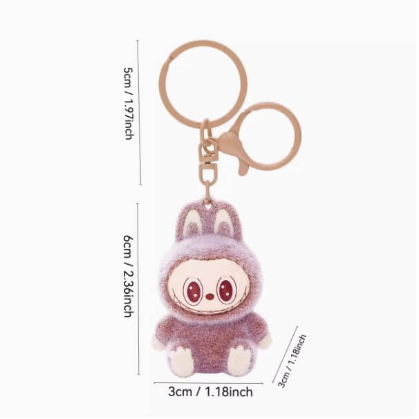 4.5" Labubu Keychain: Set of 6