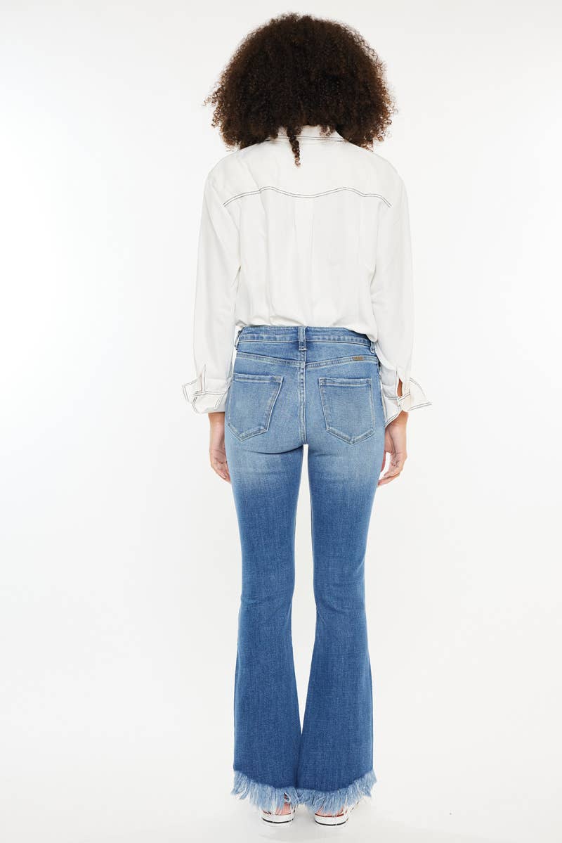 OPEN PACK HIGH RISE BOOTCUT JEANS-KC70048M: MEDIUM / 15/31