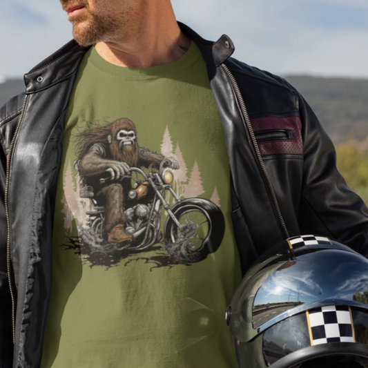 Biker Bigfoot Graphic Tee