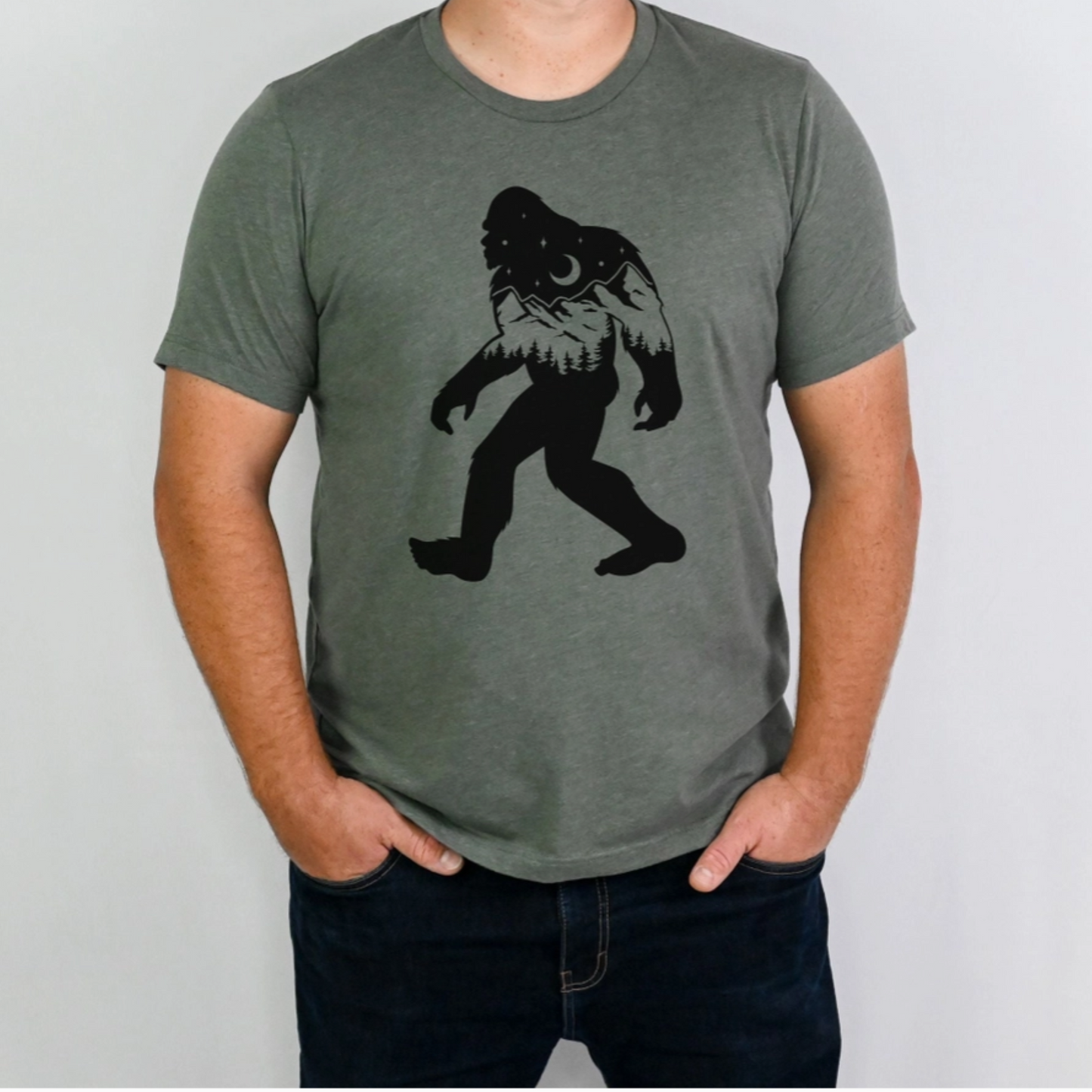 Bigfoot Nature Scene Graphic Tee