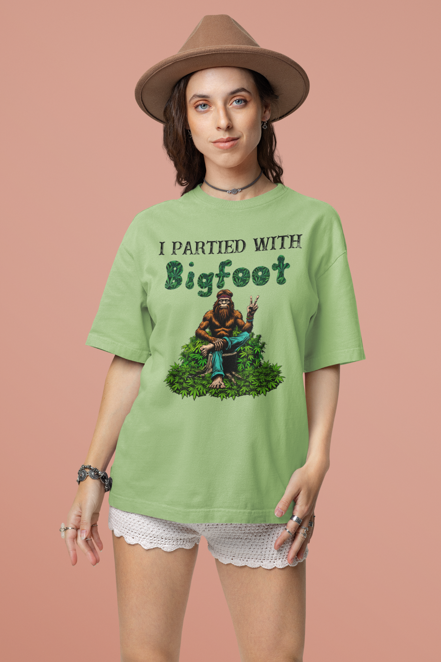 I partied with Bigfoot (kiwi green) - customizable : XL