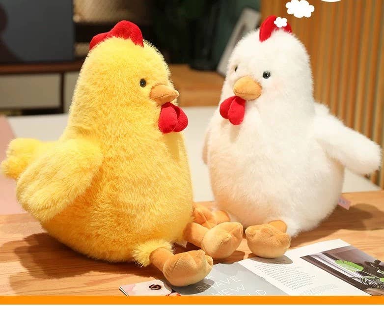 12" Rooster Plush: Yellow