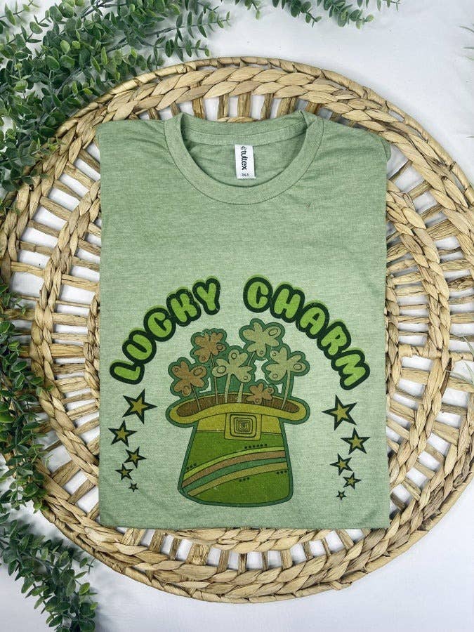 Lucky Charm Hat (T-Shirt): Tultex Sage / L