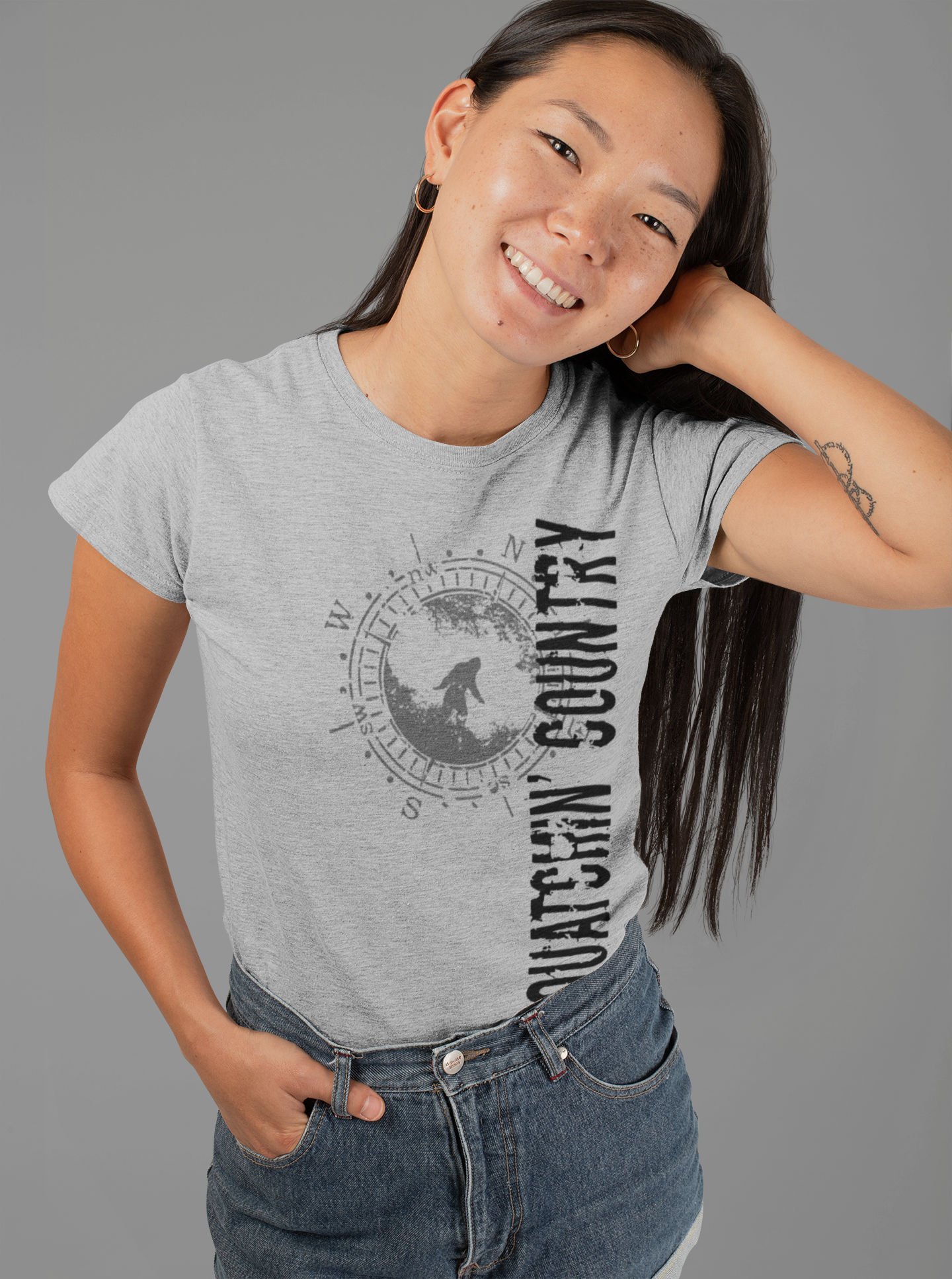 Squatchin' Country designer shirt: Navy / XL
