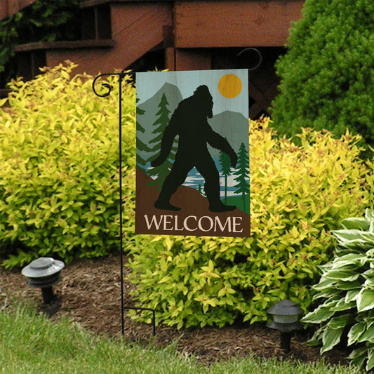 Bigfoot Welcome Garden Flag