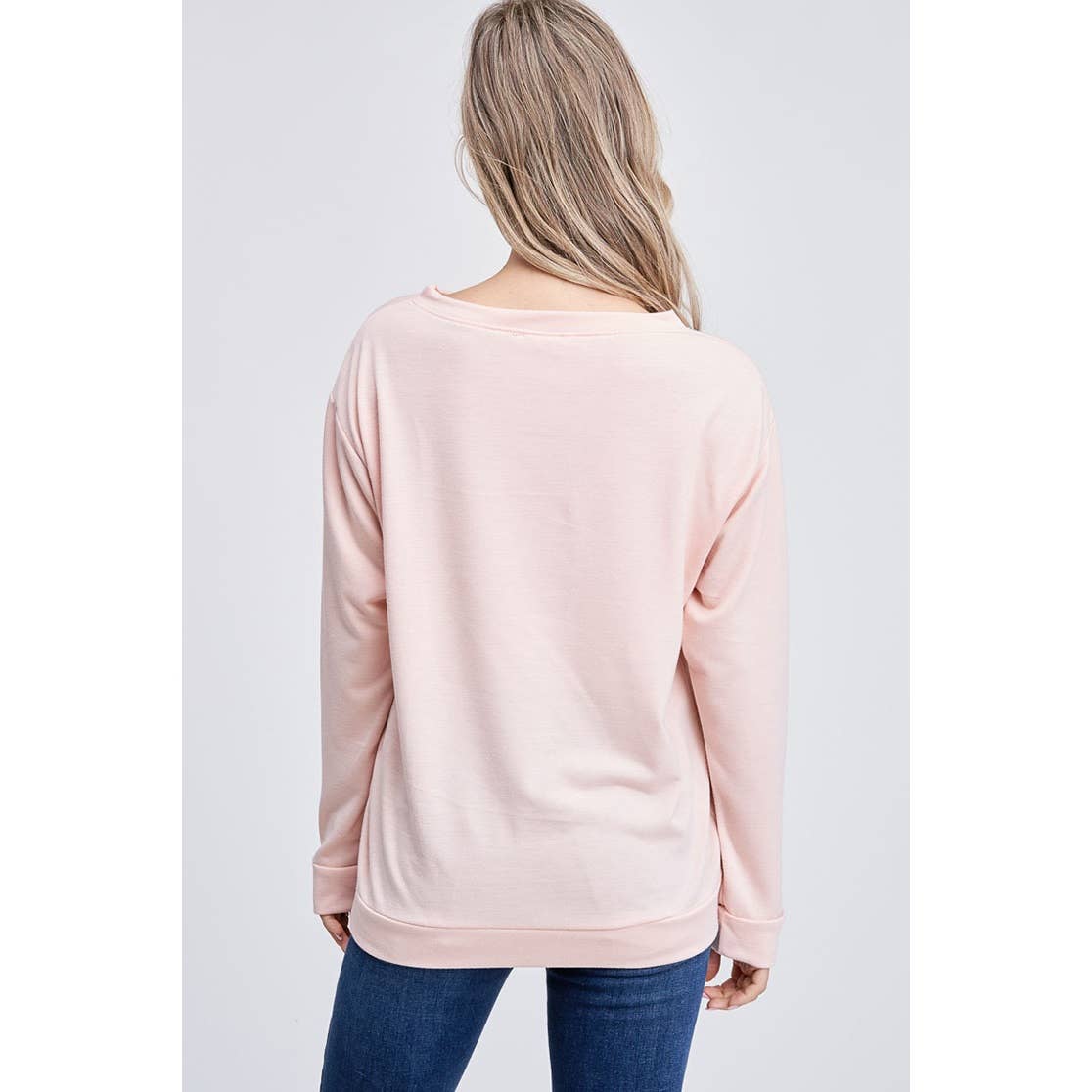 Fall pumpkin print french terry sweatshirt: IVORY / M