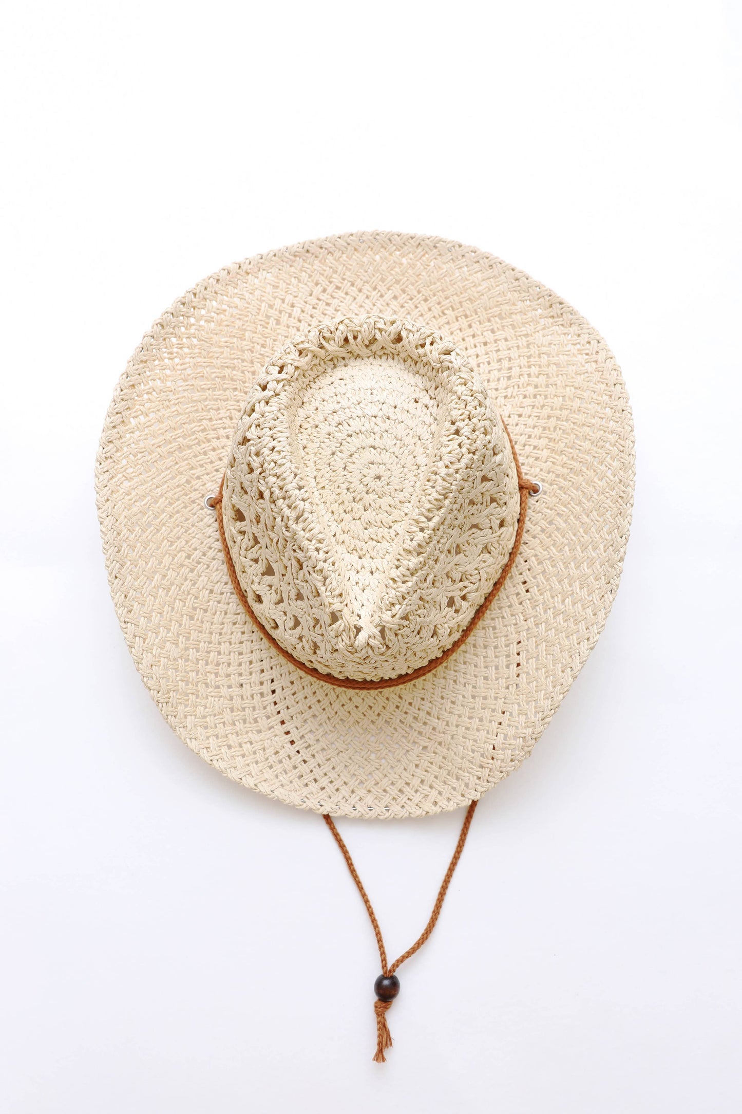 Stylish Bohemian Western Hat – Basketweave Cowboy 🏜️: Beige