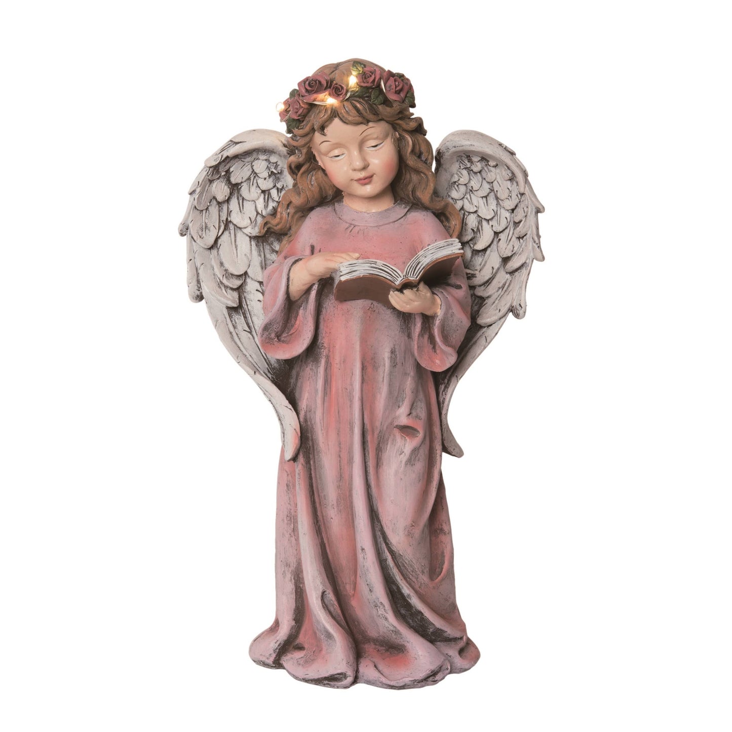 SALE Resin 13.5" Multi Spring Solar Light Up Praying Angel