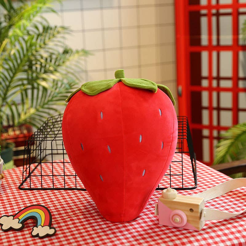 8" Strawberry Plush: Red