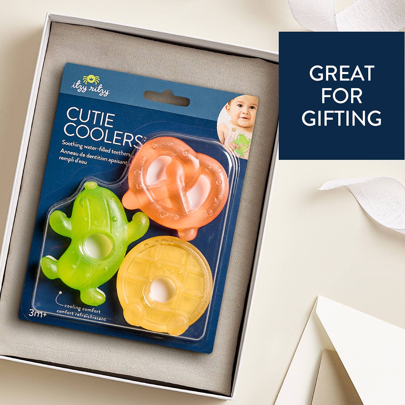*NEW OPTION* Cutie Coolers™ Water Filled Teethers (3-pack): Silly Foods