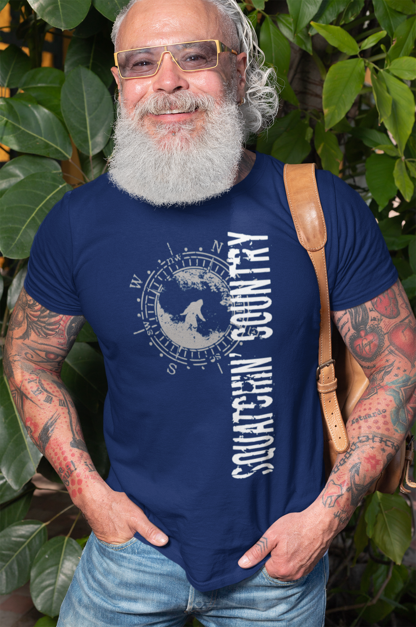 Squatchin' Country designer shirt: Navy / XL