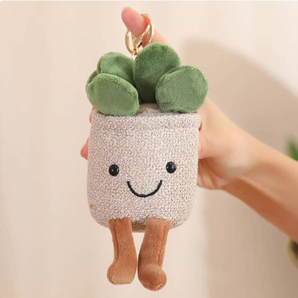 6-14" Plant Plush - Bamboo, Succulent: Succulent Beige