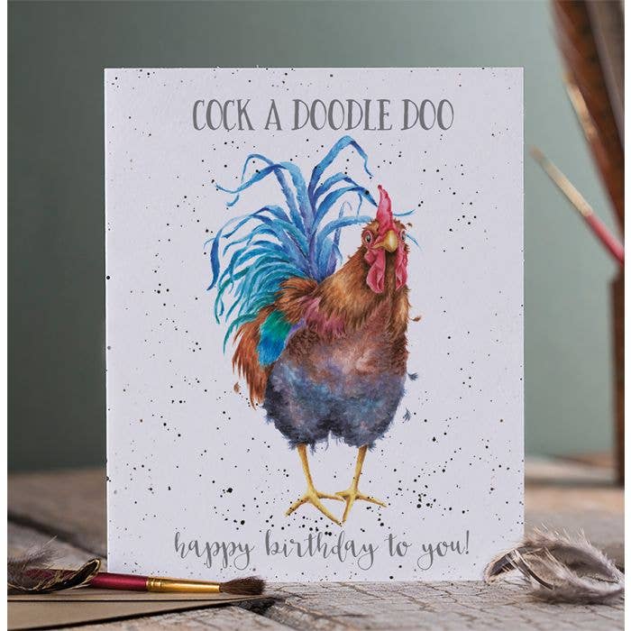 Cock A Doodle Doo Single Greeted Card