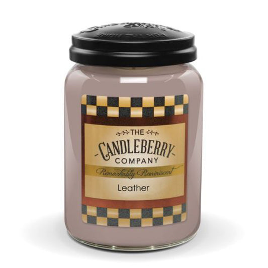 Leather, Large Jar Candle