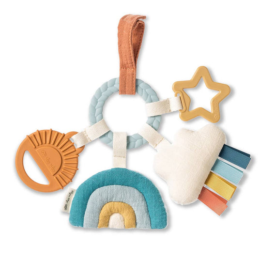 *NEW OPTION* Bitzy Busy Ring™ Teething Activity Toy: Rainbow