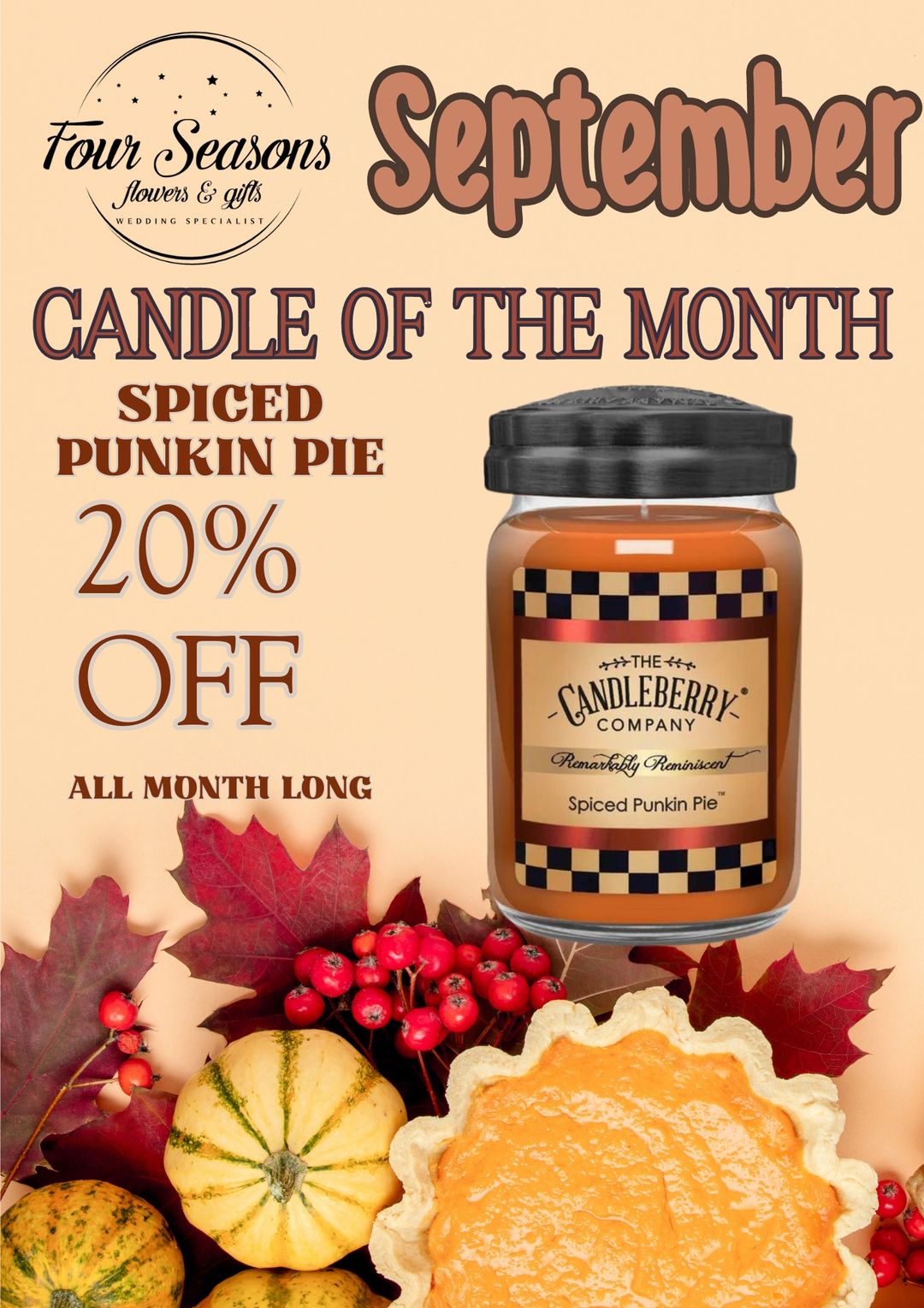 Spiced Punkin Pie Large Jar Candle