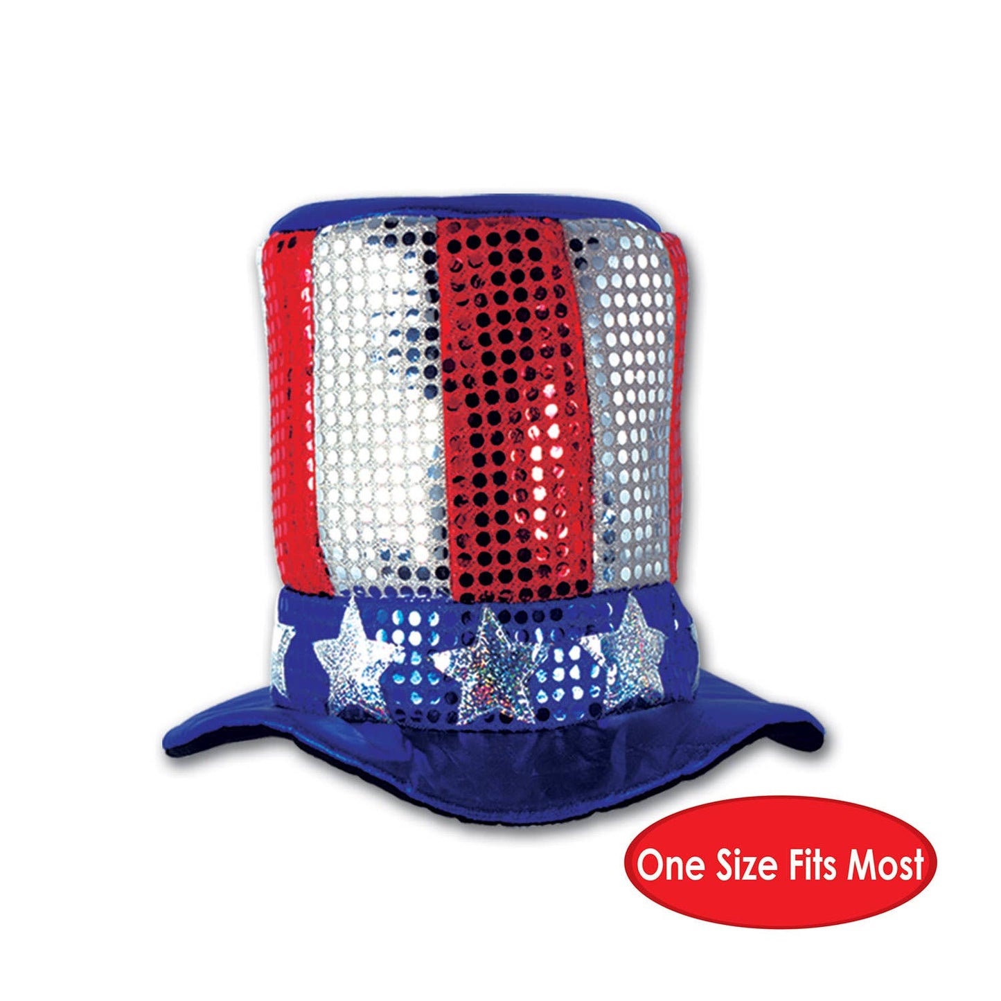 Glitz 'N Gleam Uncle Sam Top Hat, one size fits most