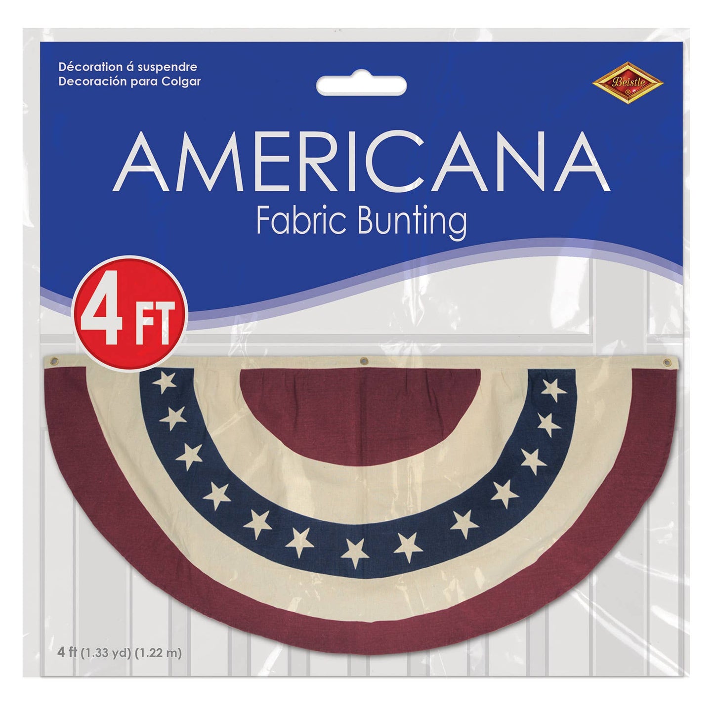 4' Americana Fabric Bunting, bleed resistant