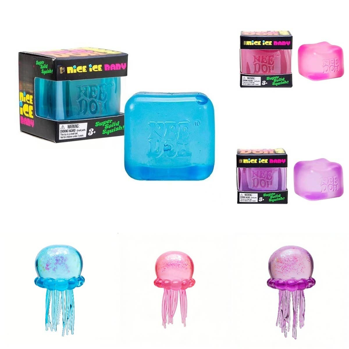 Stress Relief Toys in Box Squeeze Fidget Toy Not From Needoh: Blue cube / 1 pc