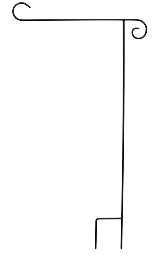 Wrought Iron Black Garden Flag Stand (Case Pack - 12)