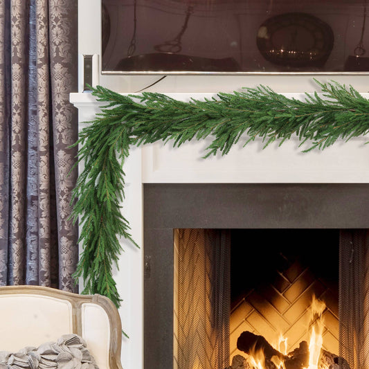 1 Pack 6' Real Touch Frasier Garland for Mantles, Staircases