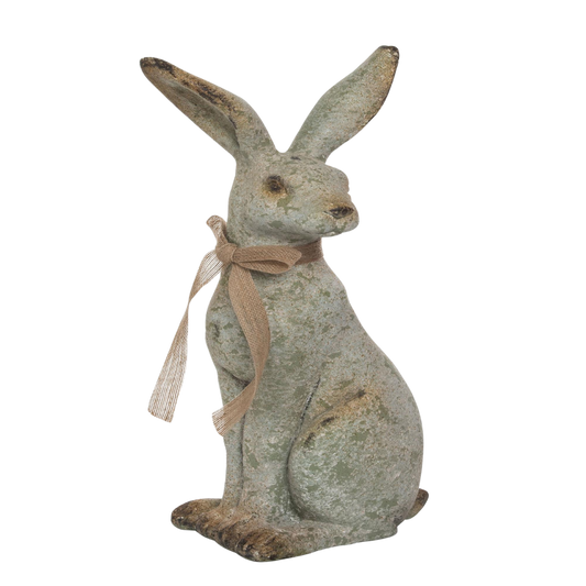 Transpac Lg Mgo Sitting Rustic Garden Bunny Easter Décor