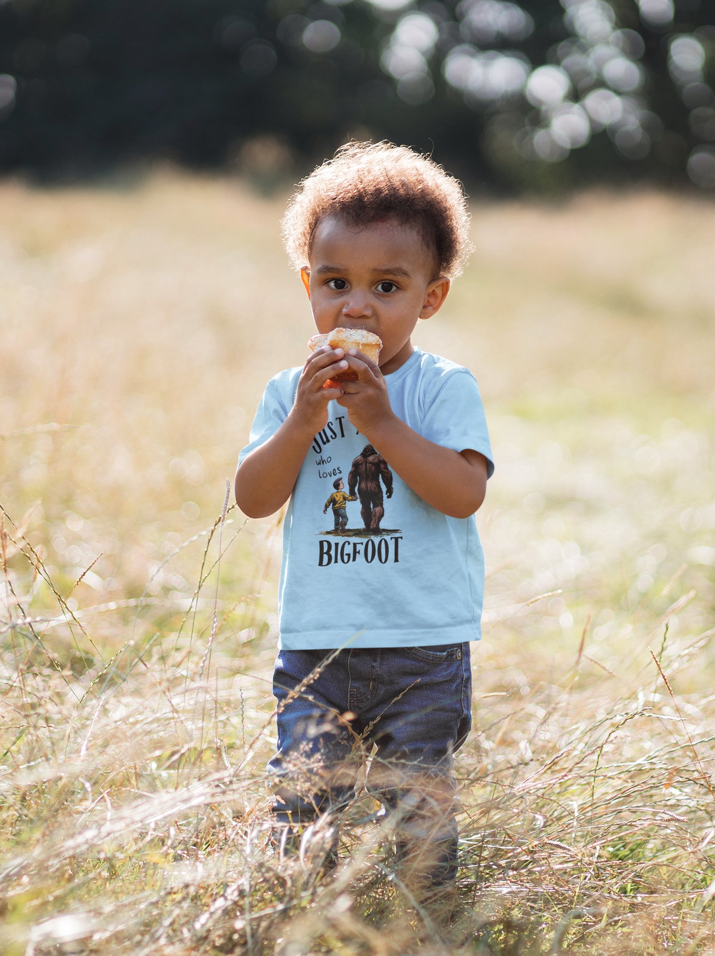 Just a boy who loves Bigfoot - youth/toddler shirt (blue): 3T