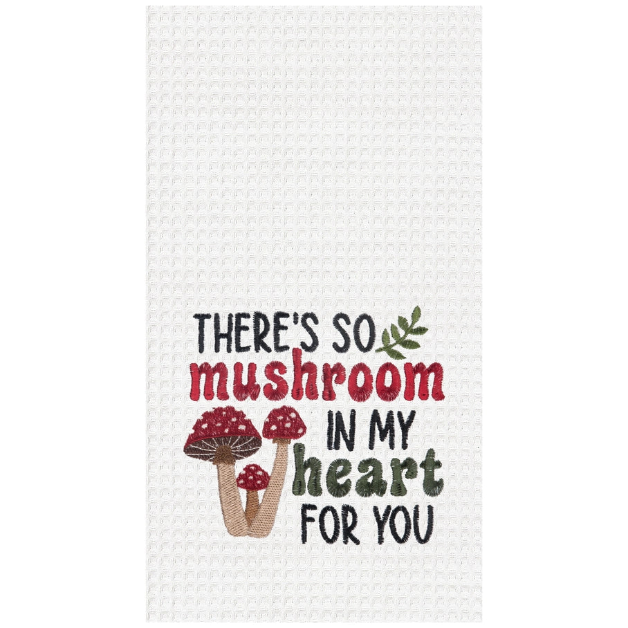 Valentine's Day Mushroom in My Heart Kitchen Towel