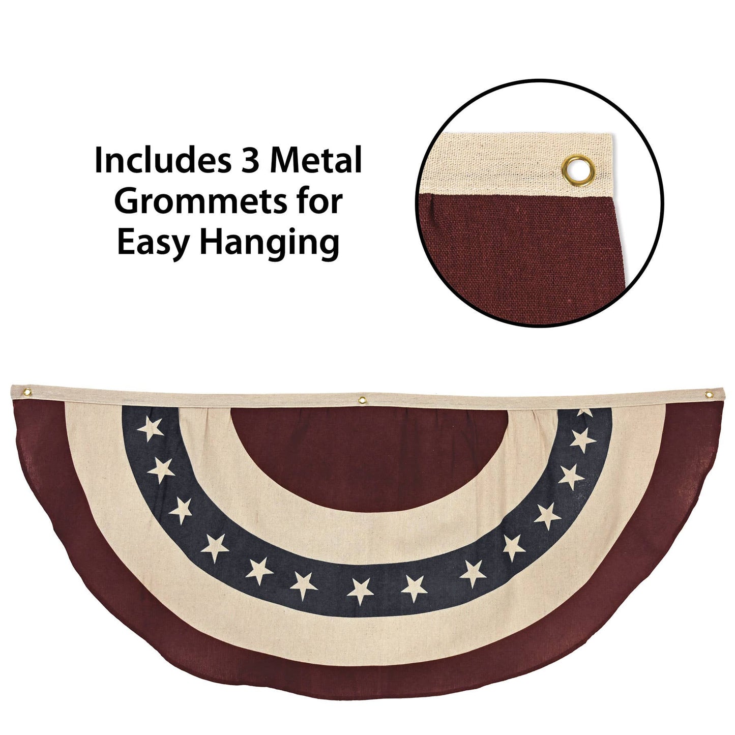 4' Americana Fabric Bunting, bleed resistant
