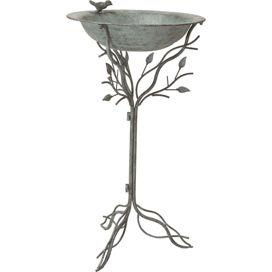 SALE Metal 32.5" Silver Spring Birdfeeder with Stand