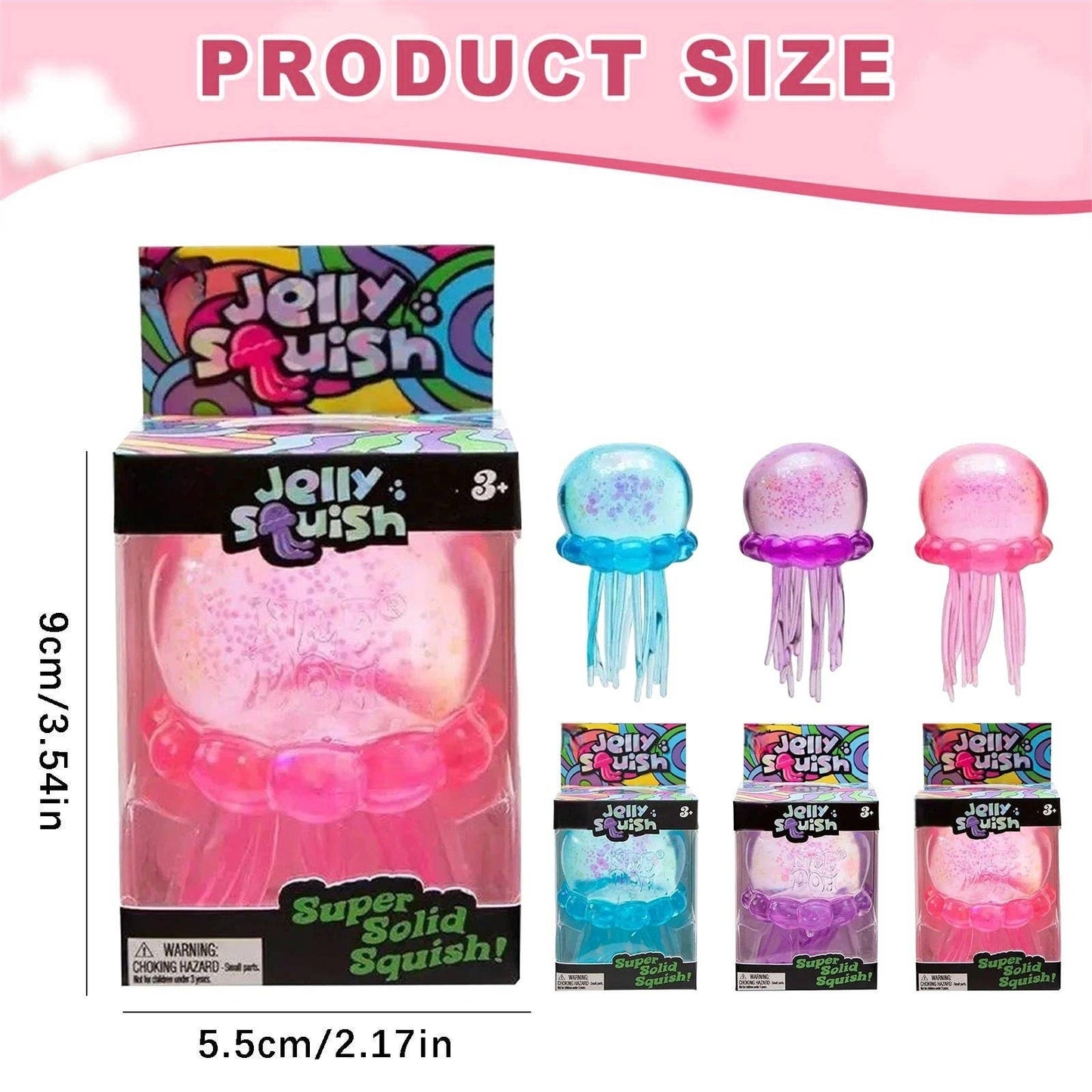 Stress Relief Toys in Box Squeeze Fidget Toy Not From Needoh: Purple Jellyfish / 1 pc