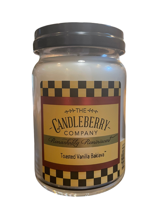 Toasted Vanilla Baklava Candleberry Large Jar Candle