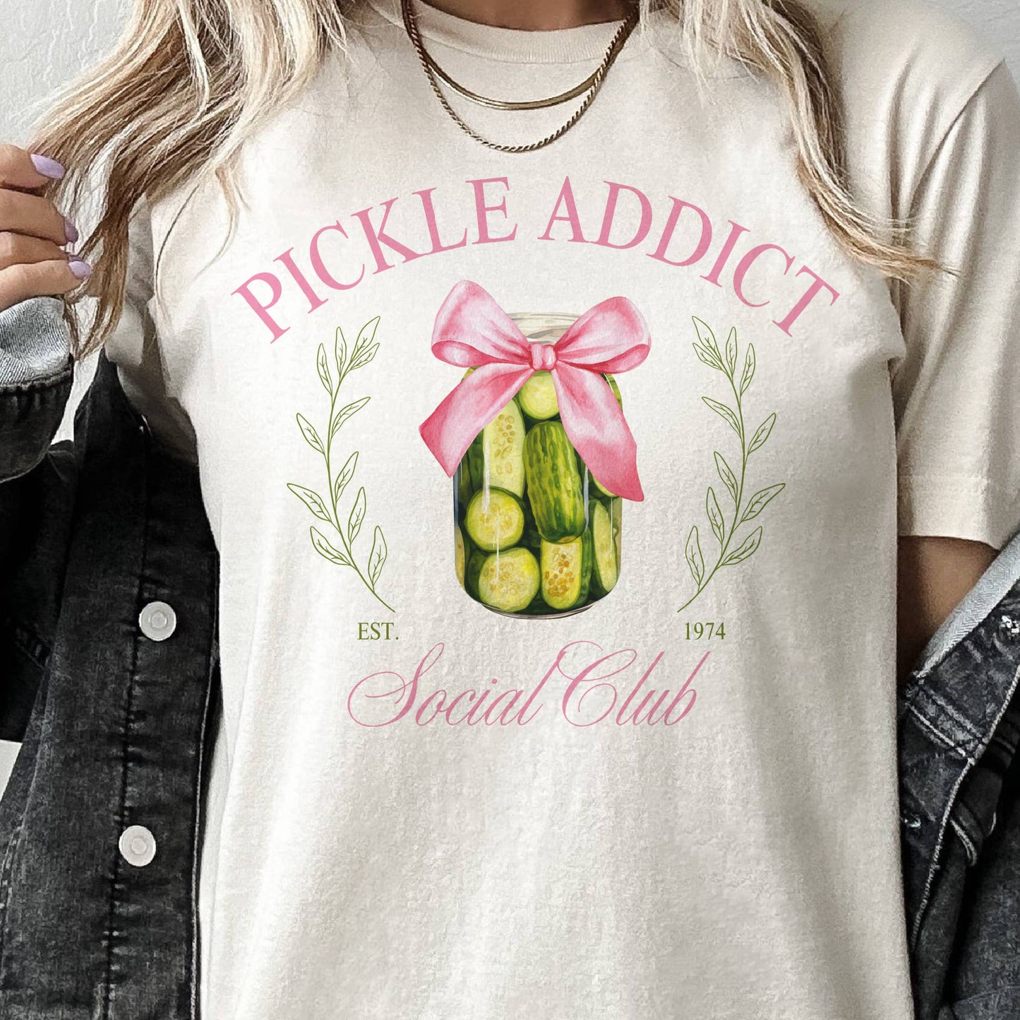 Pickle Addict Tees Pickle Social Club Tshirt Pickle Lover: Citron / Xlarge
