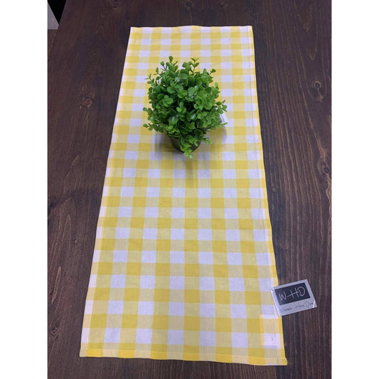 Yellow Check Runner 14x56in